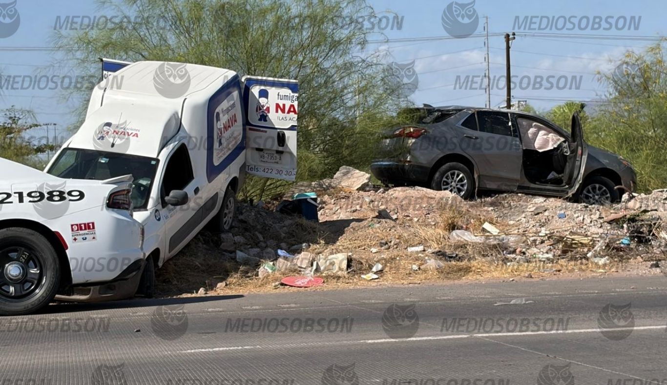 Deja ch0que de vehículos a conductor les!onado en Carretera Internacional
