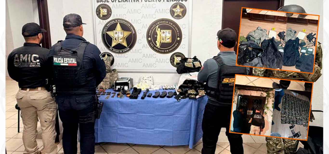 AMIC y SEMAR ejecutan c@teo en casa de seguridad en Puerto Peñasco