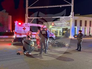 DERRAPA MOTOCICLISTA Y RESULTA GRAVEM3NT3 LESIONAD0 EN LA MIGUEL ALEMÁN