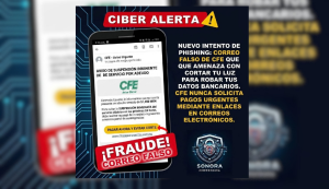 Detectan nueva modalidad de extorsión digital suplantando a la CFE